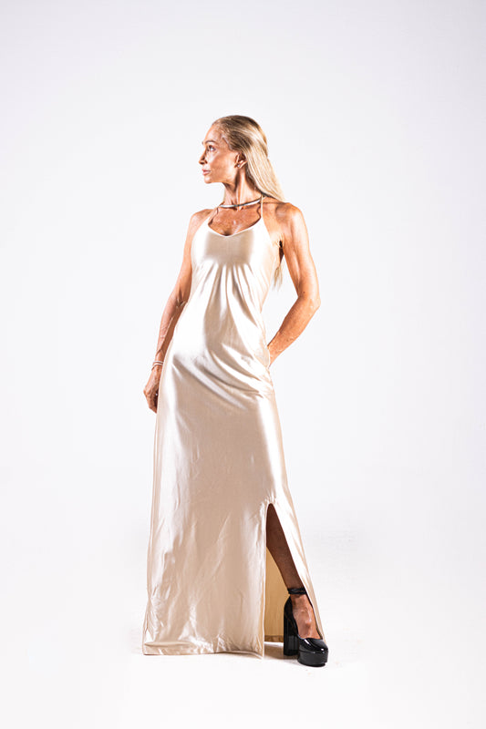 GOLDENGIRL LONG WHITE DRESS