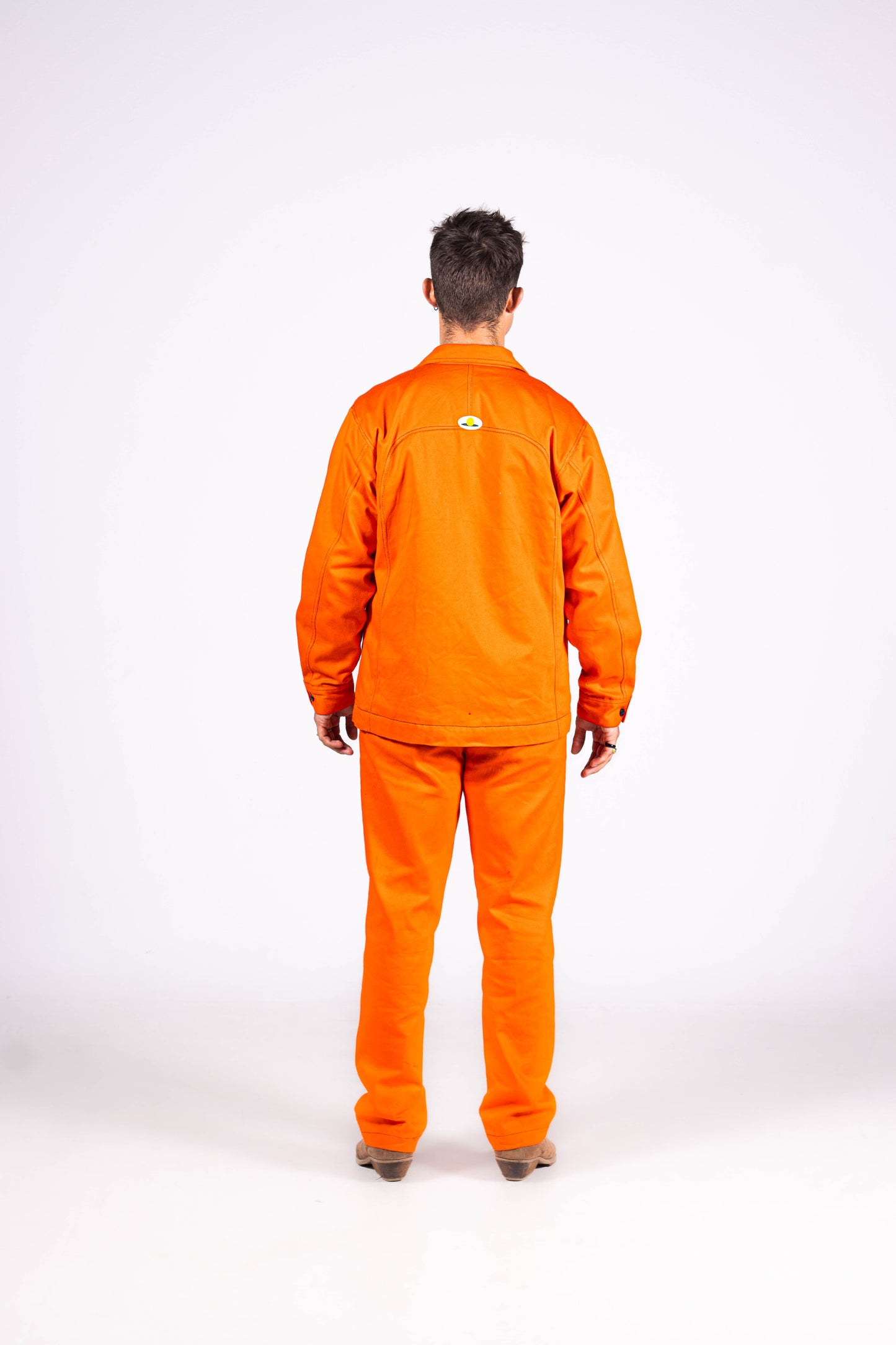 TRAJE OVAL NARANJA/VERDE